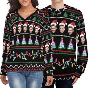 Manufacturer OEM Custom Classical <b>Christmas</b> Crew Neck Pullover <b>Sweater</b> for Fall & winter Custom Full Knitted <b>Sweater</b> Jacquard - Product Image 3