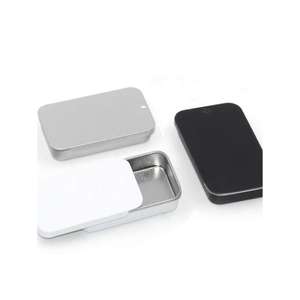 Caja de almacenamiento de estaño cuadrada, llaves de joyería de plata de Metal pequeñas, caja de Metal de estaño, almacenamiento de dulces de boda, caja de hierro - Product Image 1