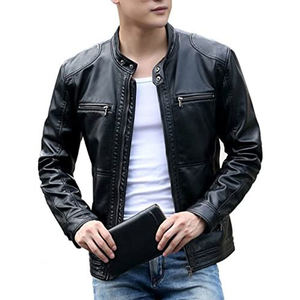 Chaqueta de Cuero Premium 100% Piel de Vaca Personalizada para Hombre, Chaqueta OEM de Invierno de Color Sólido con Tela de Lana de Alta Calidad para Hombre - Product Image 1