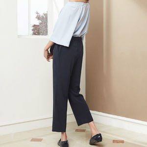 BangBang Femme Marine Semi Baggy Fit Span Pantalon Confortable Pantalon Femme - Product Image 2