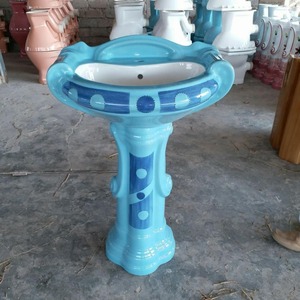 Luxury Floor Standing Stainless Steel Public Round Hand Wash Basin Sink With Pedestal Hotel <b>Bathroom</b> Sinks - Product Image 2