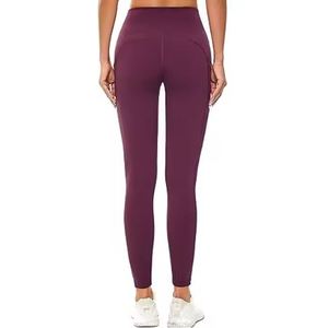 Best Selling High Quality Women's High Waisted Yoga Pants Customizable Solid Pattern Workout <b>Leggings</b> <b>Pockets</b> Gym Fitness Quick - Product Image 4