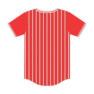 Camiseta de Béisbol Personalizada KAP con Rayas Rojas, 100% Poliéster, Malla, para Fraternidad, con Logos Bordados - Product Image 3