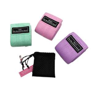 Ensemble de 3 bandes de résistance pour les hanches en spandex |   Bandes d'exercice pour les fesses en tissu polyester avec logo personnalisé - Product Image 5