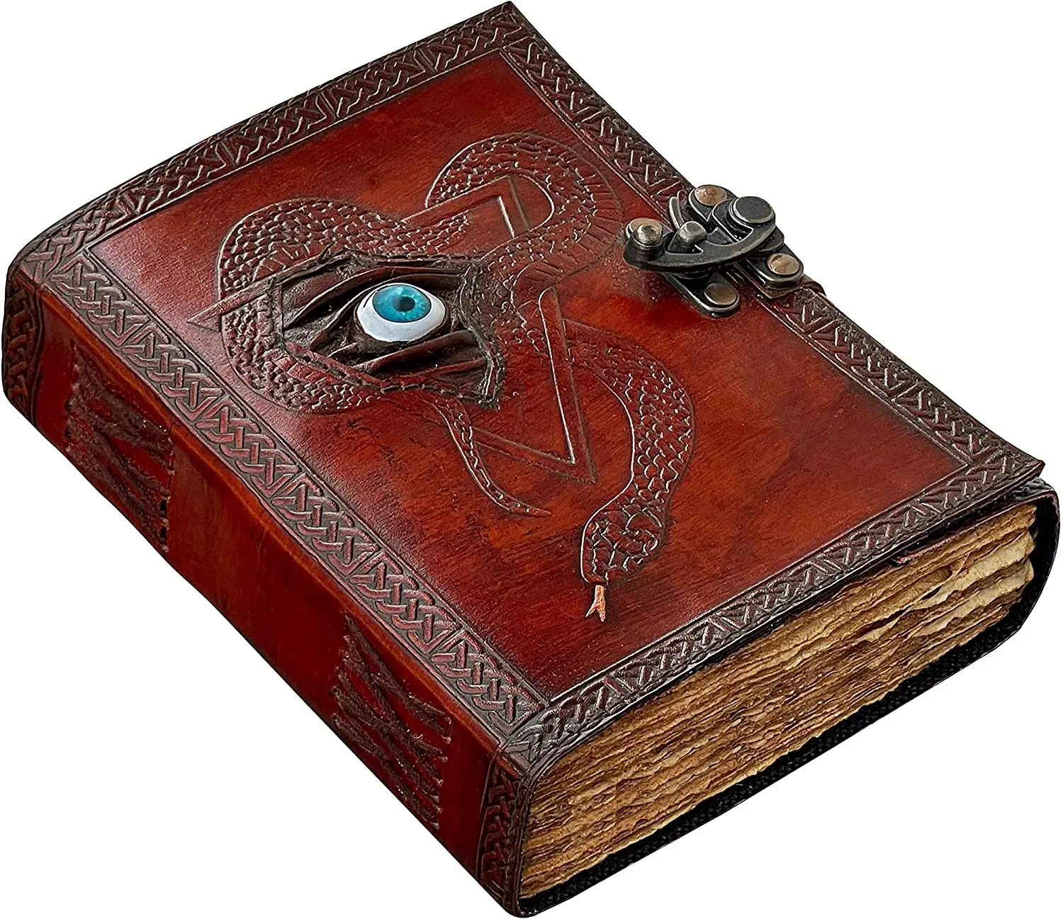 High Quality Leather Journal Customizable Spell Book Vintage Paper Grimoire Sketchbook Travel Dairy