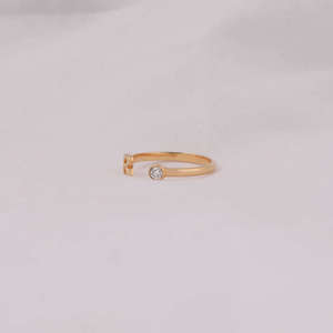 14KT oro R diseño corte redondo laboratorio crecido diamante compromiso anillo retrato solitario certificado IGI certificado regalo perfecto - Product Image 2