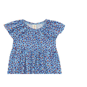 Tucker + Tate Set di vestito e pantaloncini per bambina taglia 6M, blu con maniche a volant a pois animalier e completo da 2 pezzi - Product Image 2