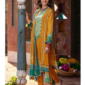 Punjabi Patiyaia ชุดคลุมสนามหญ้าปรับแต่งได้3ชิ้นชุดอินเดีย salwar kameez ชุดปักคอพร้อมขนาดเสื้อผ้าปากีสถาน - Product Image 3