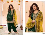 Look Tradicional de Diseñador para Fiestas de Invierno, Estilo Pakistaní, Salwar para Mujer Adulta, Tela de Piel Sintética, Tela Personalizable