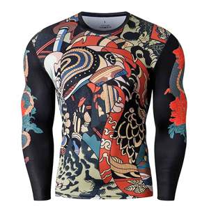 Camiseta de Compresión Sublimada para BJJ MMA, Rashguard con Estampado Personalizado, Transpirable, Antibacteriana, de Secado Rápido, para Hombre, OEM, Grappling 2026 - Product Image 1