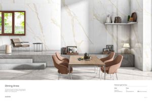 Azulejos de losa de porcelana de alto brillo de estilo europeo de 1200x2400mm, porcelana antideslizante para suelo de pared, acento de baja absorción de agua - Product Image 6