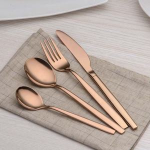 Stainless steel <b>gold</b> Plated Cutlery set with unique modern design high quality new Design cutlery for wedding - Product Image 4