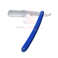 Rasoir de barbier à lame unique en acier inoxydable Regal Three pour hommes, manche en plastique, soins personnels, épilation, toilettage