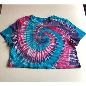 2024 <b>Tie</b> <b>Dye</b> Design Women's Crop Top Custom Printed Quick Dry Breathable <b>T</b>-<b>shirt</b> for Summer - Product Image 4