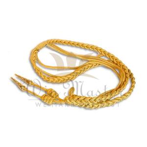 Cordes de citation de haute qualité OEM Aiguillette de cérémonie Accessoires uniformes Étiquettes en or torsadées Équipement de défense personnelle en laiton - Product Image 3