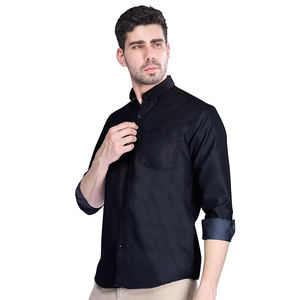 10 tissu F0 % haut de gamme doux coton Denim à manches longues décontracté boutonné chemises noires toutes tailles Denim merde disponible - Product Image 3