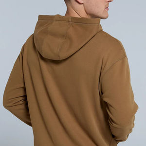 Dernier sweat à capuche à épaules tombantes pour hommes à la mode avec un design uni de marque de distributeur personnalisée pour une utilisation en hiver Position du logo avant - Product Image 3