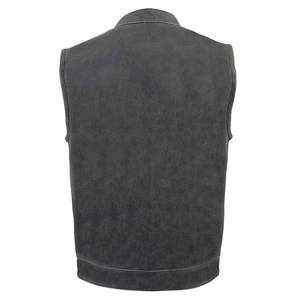 Personnalisable hommes en cuir véritable Biker gilet réversible respirant grande taille conception hiver moto vêtements d'extérieur en laine - Product Image 2