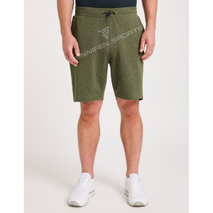 Pantalones cortos deportivos de algodón 100% para hombre al por mayor, pantalones cortos de tela con diseño de logotipo personalizado, pantalones cortos de algodón de rizo francés de ajuste regular sólido - Product Image 5