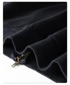 Sweat à capuche en coton noir unisexe avec logo brodé Sweat-shirt pour homme avec tissage tricoté - Product Image 2