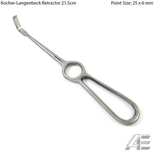 Juego de 9 Retractores Kocher Langenbeck para Heridas, 21 cm, Punta Biselada, Instrumento Quirúrgico, ODM OEM LA ELAHI and CO - Product Image 4