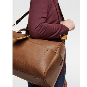 Bolsa de Viaje Personalizada de Gran Capacidad, Bolsa de Hombro Multifuncional Portátil, Bolsa de Lona de Cuero de Alta Calidad - Product Image 6