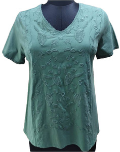 Mujeres Oficina Sexy cuello en V profundo ropa de playa Crop Top encaje malla transparente cremallera frontal abierto bordado algodón fiesta desgaste blusa - Product Image 3