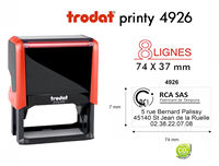 Haute qualité pour Trodat 4926 grand tampon de gaufrage auto-encreur en plastique 75x38mm avec ODM diverses couleurs pour une utilisation au bureau
