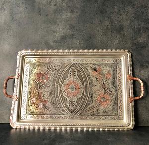 Plateau de service en cuivre en forme de coeur pour fête intérieure ou extérieure Plateau de service décoratif pour la maison Plateau de service en cuivre Meilleur prix - Product Image 6