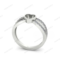 Herz Lünette Blank Harz Ring 925 Sterling Silber Andenken Schmuck 6mm Niedliches Design Großhandel Frauen Ringe Schmuck Finding