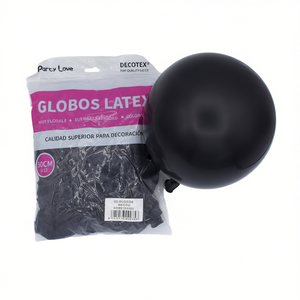 Palloncini in lattice Party Love 30cm neri R12 per decorazioni - Product Image 2