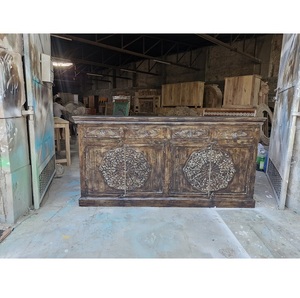 Gabinete de sala de estar tradicional de madera maciza, estantería extensible de construcción resistente, muebles para el hogar atemporales, organización de Hospital - Product Image 1