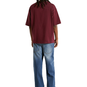 Camisetas de algodón 100% de peso pesado para hombre de alta calidad, ropa de calle personalizada, cuello grueso, gráfico cuadrado recortado de gran tamaño, personalizable - Product Image 2