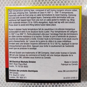 3M 70 Ruban électrique en caoutchouc de silicone à fusion automatique-Résistance aux hautes températures et excellente résistance aux arcs électriques - Product Image 6