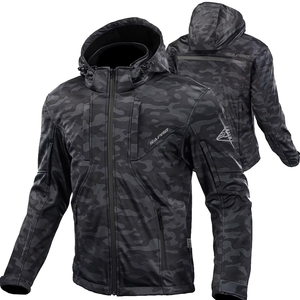 Veste de moto d'hiver de haute qualité, protections amovibles homologuées CE, imperméable, coupe-vent, respirante, matière softshell - Product Image 6