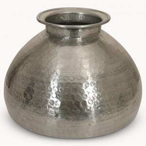 Vase à fleurs en métal grand format plaqué nickel, de belle qualité, fait à la main, pot à fleurs design, taille personnalisée, porte-fleurs décoratif - Product Image 2