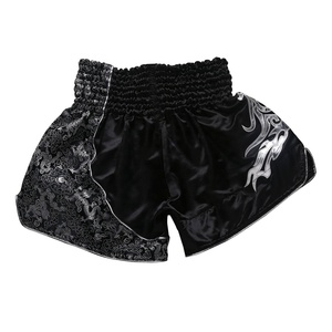 Shorts de combat unisexe en polyester respirant et durable, imprimés sérigraphiés, pour grappling, Muay Thai et boxe, idéal pour la compétition. - Product Image 2