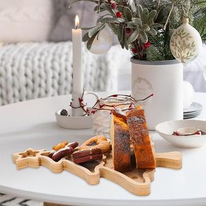 High Quality <b>Christmas</b> <b>Tree</b> Wood Carved Snacks Serving Platter For <b>Christmas</b> Party - Product Image 4