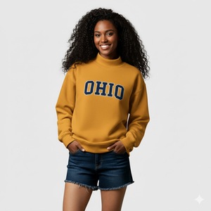 Sweat-shirt à col montant réversible en polaire pour femme, style professionnel Zeta Psi, logo frontal - Product Image 6