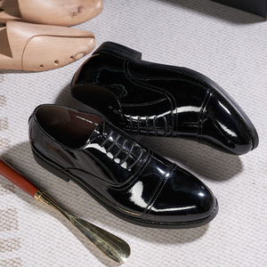 Chaussures Oxford de luxe pour hommes en cuir de vachette respirant, à lacets, idéales pour mariage, bureau et travail - Product Image 5
