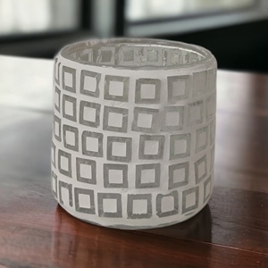 Décoration intérieure bougie de haute qualité vases en verre lanternes et bocaux avec mosaïque blanche fabriquée à la main pour la saison des vacances mariage noël - Product Image 3