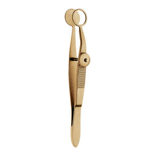 Fórceps oftálmicos para párpados con placa superior abierta, venta al por mayor, los mejores fórceps para chalaziones, acero inoxidable recubierto de oro rosa, Manual quirúrgico - Product Image 4