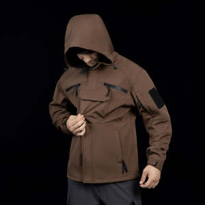 Veste parka unisexe imperméable coupe-vent respirante en polyester pour la randonnée et les voyages en plein air - Product Image 3