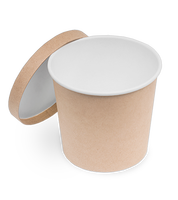 Vente en gros de bols ronds en papier kraft de 700 ml, empilables, scellables, résistants à la graisse, pour produits chauds et froids, logo personnalisé