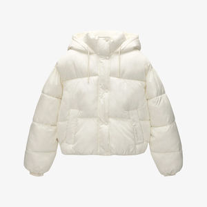 Chaqueta acolchada de burbujas con capucha para mujer de talla grande, abrigo Bomber recortado de piel sintética, ropa de abrigo acolchada de invierno personalizada - Product Image 1