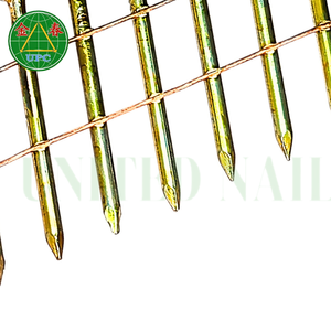 Clous en bobine d'acier de 1 à 3/4 pouces de taille personnalisée 9000 pièces Styles de tête à carreaux à tige lisse/vis/anneau pour palettes et pistolets à clous - Product Image 1