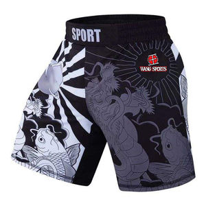 Pantalones cortos MMA de alta calidad para hombre, pantalones cortos de agarre con impresión por sublimación de logotipo personalizado, ropa deportiva, pantalones cortos de entrenamiento - Product Image 4