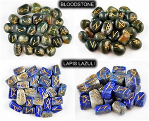 Juegos de Runas de ojo de piedra de sangre Natural, cristales curativos, 25 uds., cubo dorado grabado, letras, Reiki, Runa caída, lote de piedras preciosas sueltas - Product Image 3