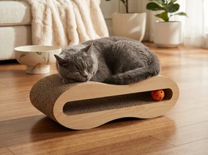 Rascador para Gatos de Alta Calidad Amistar, Ecológico, Corrugado, para Interiores, con Diseño Seguro para Catnip, 10 cm de Altura - Product Image 3