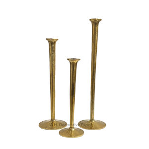 Bougeoirs de pilier conique design décoratif pour la maison bougeoir en métal doré et argenté pour la décoration de mariage article décoratif de cadeau - Product Image 2